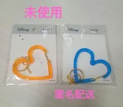 【未使用】ディズニー　Disney カラビナ　ハート　キャンドゥ　オレンジ　青のサムネイル
