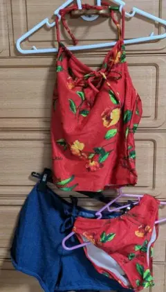 レディース 水着 3点セット M 9号 QUEENFLAWRA