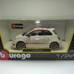 Burago 1/24 アバルト 500 ホワイト◆美品のサムネイル