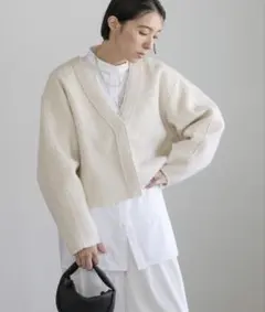 select MOCA ブークレーVネックショートカーディガン