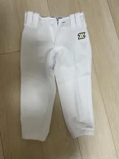少年野球　ZETTゼット　ホワイト ユニフォームパンツ　ヒザ2重補強 120