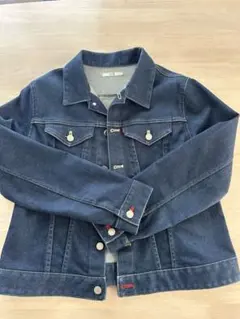 新品未使用　23区　デニム　ダブルボタンジャケット　サイズ38　タグ付 XS~3L】デニム調 4ボタンダブルジャケット【ウォッシャブル