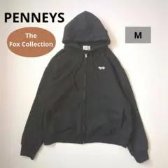 PENNEYS THE FOX 裏起毛ジップパーカー ユニセックス M 黒