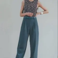 綺麗】CLANE BASIC TUCK PANクラネ 2 ブルー グレー - メルカリ