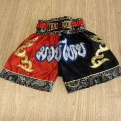 値下げ!タイボクシングショーツ 赤/黒 ムエタイ