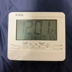 PYXIS デジタル置時計 温湿度計付き