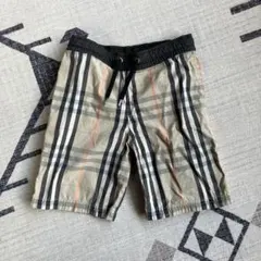 ウアボニ ショートパンツ チェック柄 ウエストゴム 配色デザイン タグ