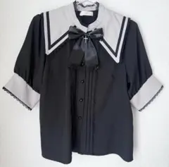 夢展望　DearMyLove 十字架セーラー襟ブラウス 半袖のサムネイル
