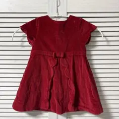 赤いベルベットワンピース 24M