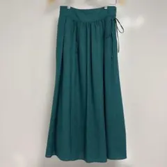 フレアスカート ロング丈 グリーンのサムネイル