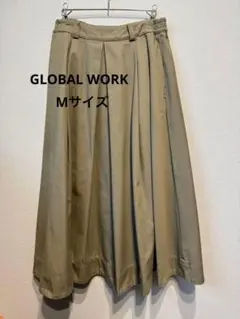 GLOBAL WORK チノフレアスカート M 春夏 カジュアル トラッド