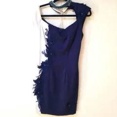 ★値下★1/17更新★ネイビー ホワイト タイトフィットドレス