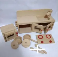 woodentoys ミニ キッチン ケーキ セット おままごと ごっこ遊び