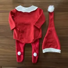 BAKER ベビーサンタ服 クリスマス ロンパース・タイツ・帽子セット 66cm