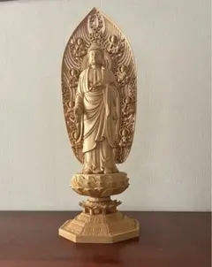 【修縁堂】仏像 阿弥陀三尊 日光菩薩 観音菩薩 八角蓮華丸台座 木彫り 無病息災 修縁堂】仏像 阿弥陀三尊 日光菩薩 観音菩薩 八角蓮華丸台座 木彫り