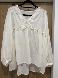 GU ボリュームスリーブティアードブラウス チュニック ワンピース 長袖