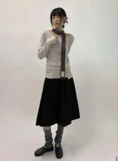 MILLO WOMEN プリーツスカート 切りっぱなし