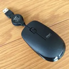 Digio2 有線 3ボタン Blue LED マウス 静音 ブラックのサムネイル