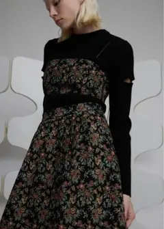 WILLFULLY フラワープリント マキシドレス