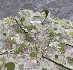 極美品PARKSタナローンリバティプリントロングシャツワンピース