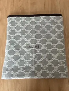 50セリーヌ CELINE 毛布 140×200cmロゴ入りマカダム柄 西川 茶のサムネイル