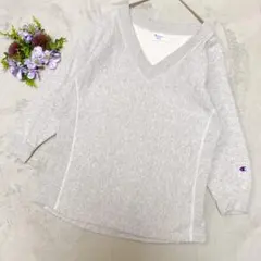 チャンピオン リバースウィーブ Vネック スウェット トレーナー グレー M
