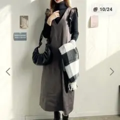 Futier Land ジャンパースカート ショルダーフリル フリーサイズ