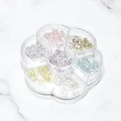 #未使用 レジン ジェルネイル 立体パーツ オーロラ クマ、ストーンセット