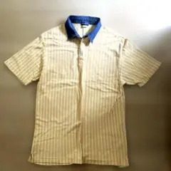 90s HANG TEN デニム襟 ストライプ ポロシャツ古着 オールドスクールのサムネイル