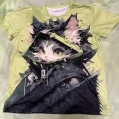 猫 キャラクタグラフィック Tシャツ〜新品未使用品〜サイズM〜Ｌ〜両面プリントのサムネイル