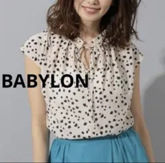 BABYLON バビロン 2wayアニマルドット フレンチスリーブブラウスのサムネイル
