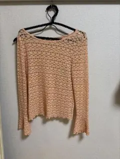 VIS レース 長袖 カットソー ピンク Fのサムネイル