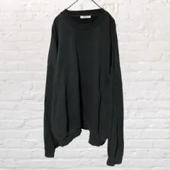 11021 RUUBON ルーボン 長袖スウェット トレーナー 黒 丈長め L