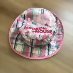 ミニーマウス チェック柄 ハット 54cm