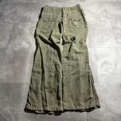 90s archive gimmick linen flare pantsのサムネイル