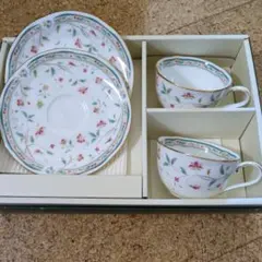 ノリタケ ティーカップセット 花更紗