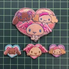 シナモエンジェルス　ワッペン4種＆シナモロール　ボタンセット　平成レトロ