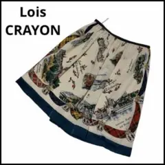 ロイスクレヨン Lois CRAYON フレアスカート　ひざ丈スカート　総柄のサムネイル