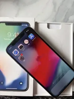 Apple iPhone X本体 ホワイト64GB美品ケーブル&イヤフォン付