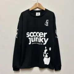 150cm サッカージャンキー ジュニア長袖プラシャツ ブラック