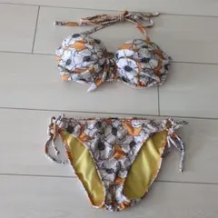 極美品✨️Ungrid アングリッド 花柄 ビキニ 水着 9M オレンジのサムネイル