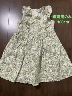 ★最終値下げ★着用1度のみ　花柄ワンピース100cm