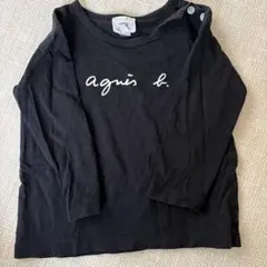 agnès b. ブラック Tシャツ サイズ2 ロンT