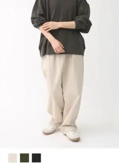 TUTIEツチエ　コーデュロイタックパンツ　美品