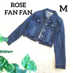 ローズファンファン y2k デニムジャケット Gジャン クロップド丈 ショート丈