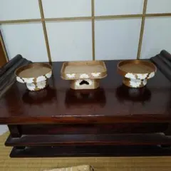 木製　端午の節句 飾り台 3点セット アート用品