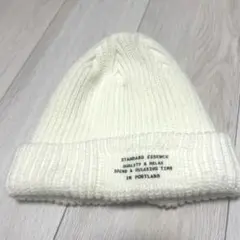 【LOWRYSFARM】 ホワイトニット帽