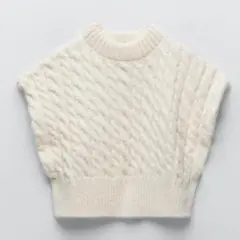 ZARA ケーブル編み ニットベスト