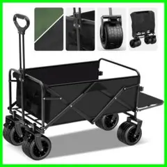 新品・未使用！！折りたたみアウトドアワゴン 黒 2025年最新】キャリーワゴンの人気アイテム - メルカリ