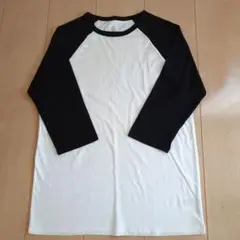 TSLA ラグラン 七分袖 Tシャツ ホワイト ブラック XL160㌢✨美品✨